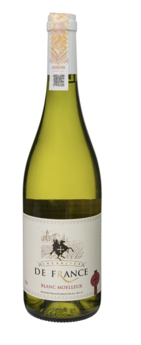 Вино Chevalier de France Blanc Moelleux н/солодке біле 11% 0.75 л